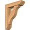 Ekena Millwork Funston Slat Smooth Bracket w/ Offset Brace, Western Red Cedar, 5 1/2"W x 20"D x 24"H BKT0604X20X24FST06SWR - alternate 1